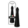 Made in Italy Cock redőzött, kúpos dildó (10" - fekete) Made in Italy Cock redőzött, kúpos dildó (10" - fekete)
