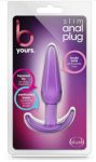 B yours Slim Anal Plug Purple. Szilikon análplug keskeny talppal - lila 10,8x2,5cm