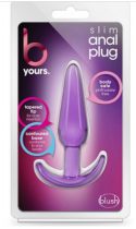   B yours Slim Anal Plug Purple. Szilikon análplug keskeny talppal - lila 10,8x2,5cm