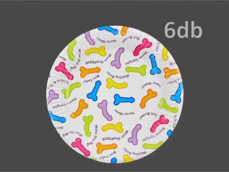 Papírtányér fütyis 6db 19cm