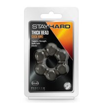 Stay Hard Thick Bead  fekete péniszgyűrű
