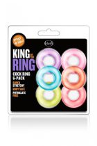 King of the ring féniszgyűrű szett színes 6 db