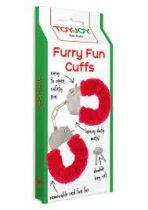 Furry Fun Cuffs Piros színű szőrös bilincs 