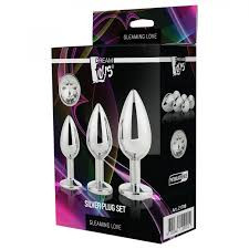 Dreamtoys Gleaming Love Explore Discover Silver Plug set - anál plug szett - ezüst (3 részes)