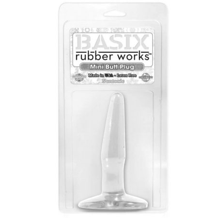 Basix Rubber Works - Mini Butt Plug - áttetsző 11,4x2,5cm
