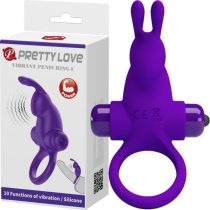 Pretty Love - Vibrant Penis Ring I - Lila/Fekete