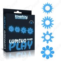   Lovetoy - Lumino - Pénisz Gyűrű Szett - 4 db-os - Foszforeszkáló