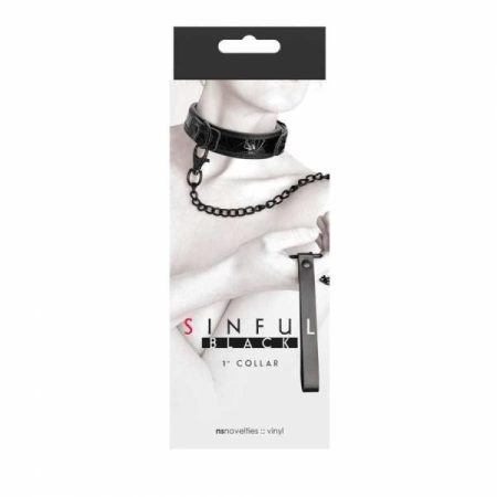 NS Toys Sinful - 1'' Collar - Black nyakörv