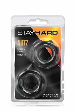  Stay hard Nutz fekete péniszgyűrű