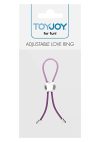 ToyJoy - Adjustable Love Ring Lila - Fekete Állítható Erekciópánt