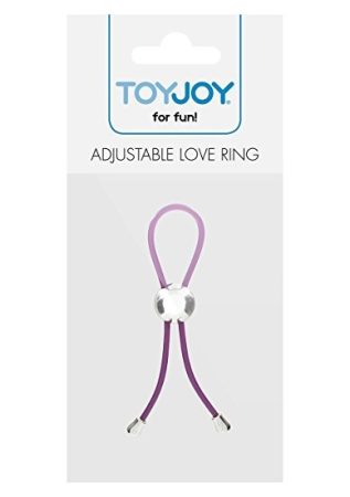 ToyJoy - Adjustable Love Ring Lila - Fekete Állítható Erekciópánt