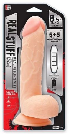 DreamToys Realstuff 8.5" tapadótalpas vibrátor 21.5cm