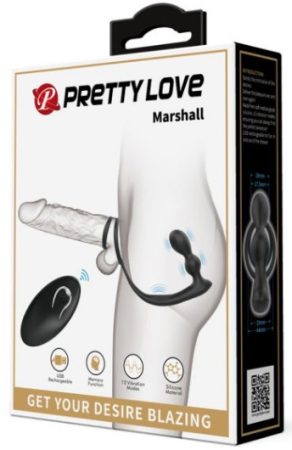 Pretty Love Marshall péniszgyűrű + prosztata maszírozó