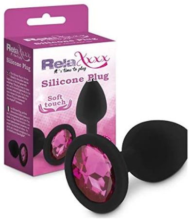 RelaXxxx Silicone Diamont Plug  medium  pink