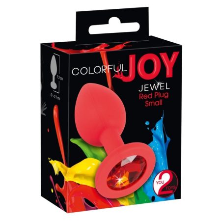 - Colorful Joy Jewel Plug - M - Piros