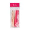 Easytoys Penis Straws - péniszes szívószál (sötét pink-natúr) - 10db