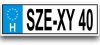 SZE-XY40 - Tréfás rendszámtábla SZE-XY40 - Tréfás rendszámtábla