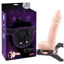   RGB Sex Harness 8.5" James Deen Strap on felcsatolható műpénisz