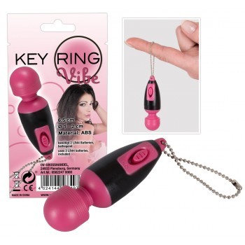 Key Ring Mini Maszírozó vibrátor fekete-pink