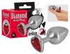 Diamond - 85g-os alumínium anál dildó (ezüst-piros) Diamond - 85g-os alumínium anál dildó (ezüst-piros)
