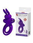   Pretty Love - Vibrant Penis Ring - Nyuszis Péniszgyűrű Herére Húzhatós - Lila
