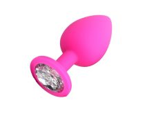 Pink Small Silicone Anal Plug  ( S, )méretben