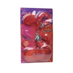   For Lovers Fantasy Fun szett  bilincs, ciróka és szemkötő fekete színben