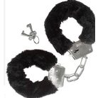 Furry Fekete , piros szőrös bilincs