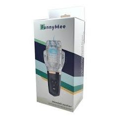   Funny Me Rocket Cup - szívó-rezgő maszturbátor (áttetsző-fekete) blowjob sucker