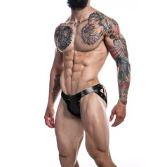   C4M-Desire Jockstrap-BlackLeatherette M ( Cut4Men )Férfi bőr tanga