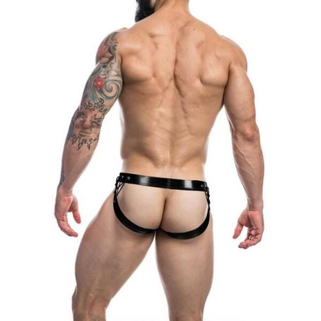 C4M-Desire Jockstrap-BlackLeatherette M ( Cut4Men )Férfi bőr tanga