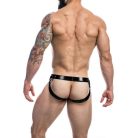 C4M-Desire Jockstrap-BlackLeatherette L ( Cut4Men )Férfi bőr tanga
