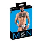 Svenjoyment - férfi pincér tanga jelmez szett  fekete-fehér XL méret