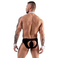   Svenjoyment - férfi pincér tanga jelmez szett  fekete-fehér XL méret