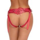 Strap-on Bad Kitty, állítható pántos, piros hám S-L méret