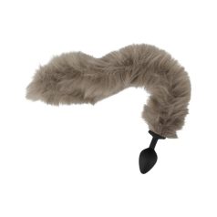   You2Toys - Fluffy tail  szilikon anál plug és farok (szürke)