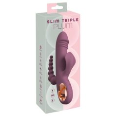   You2Toys -Slim Triple Plum  akkus,tripla karos vibrátor (lila) 3 ágú