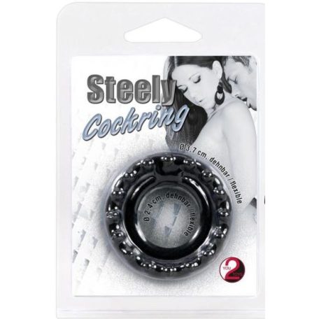 You2Toys -Steely Cock Ring - Herére Húzható Péniszgyűrű