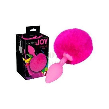 Colorful Joy Nyuszika farkincás análkúp – pink
