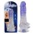 Crystal Clear talpas herés dildó 19,5 cm áttetsző-lila