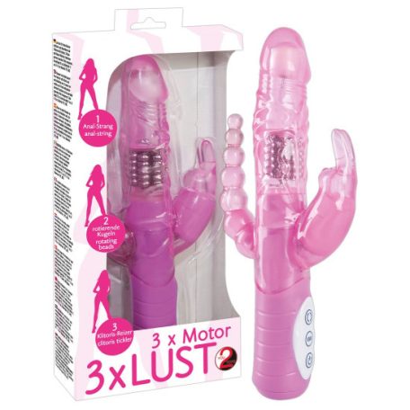 Rabbit Dual Pleasure Pink ( You2Toys ) 3X Motor , 3X Lust 3 ágú vibrátor