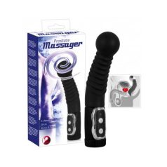 Prostate massager - forgó prosztatavibrátor (fekete)