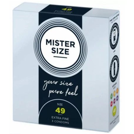 Mister Size Óvszer (3 db-os ) és 49-es méretben