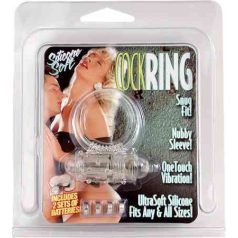   Cockring Ultra Soft! vibrációs péniszgyűrű áttetsző színben