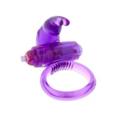   Cock Ring - Vibrációs Csiklóizgatós Péniszgyűrű - Nyuszis  Lila színben 