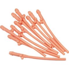   Péniszes szívószál  Dicky Sipping Straws  testszínű  10 db /csomag
