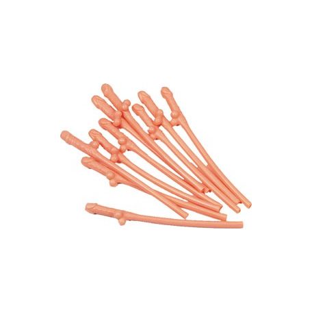 Péniszes szívószál  Dicky Sipping Straws  testszínű  10 db /csomag