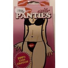 Anti panties fekete tanga-nyitott piros szájjal