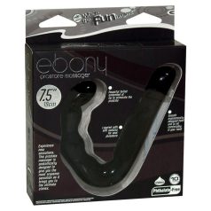 Ebony - Prosztata masszírozó - Fekete - 7,5 cm 19 cm