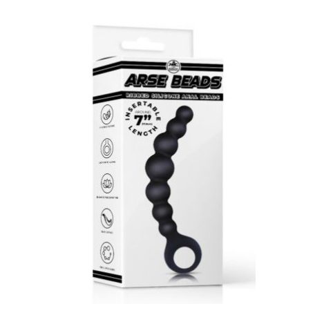 Arse Beads 7" Ribbed Silicone Anal Beads I /análgyöngysor/